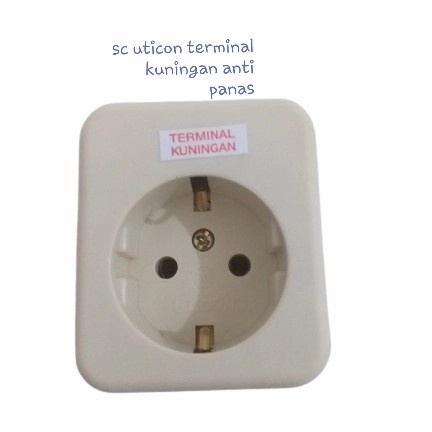 StopKontak Stop Kontak Arde 1/2/3/4/5 Hole Terminal Kuningan Anti Panas UTICON