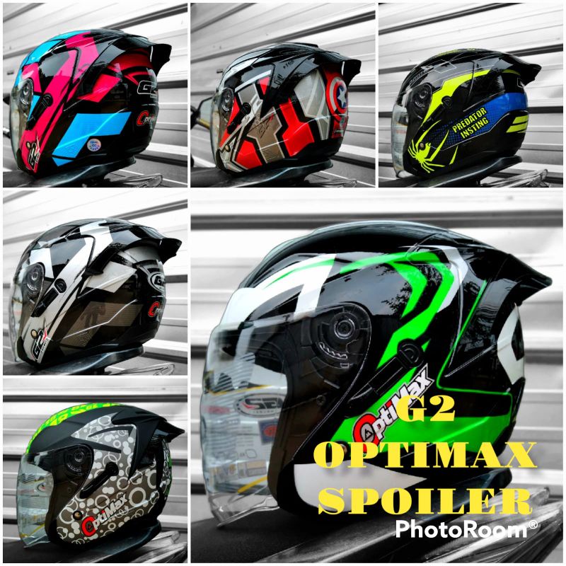 HELM G2 OPTIMAX PAKET SPOILER, HELM G2 PAKET GANTENG ORIGINAL