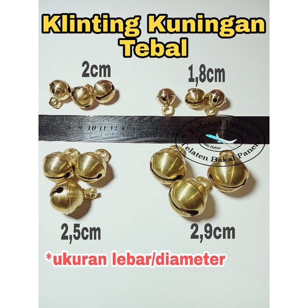 Krincingan jaranan | Klinting barongan | Kelinting ganongan | Bel lonceng bulat kucing | Gowok sapi 