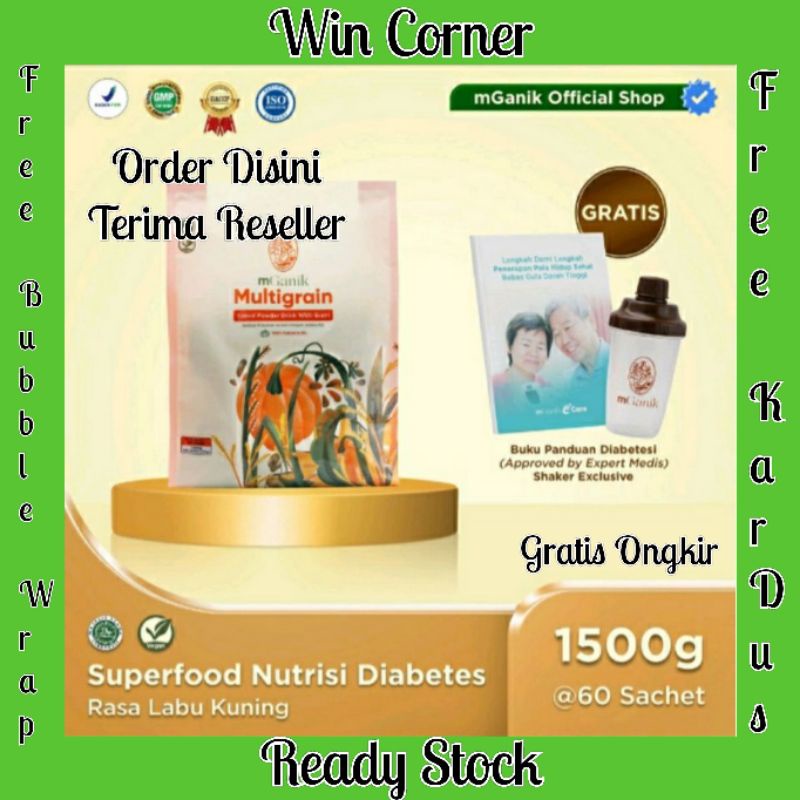 Win Corner Paket 1 Bulan Resolusi Gula Darah Mganik Multigrain M ganik (Terima Reseller)