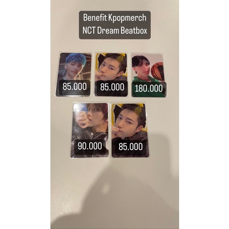 NCT DREAM BEATBOX KPOPMERCH BENEFIT PHOTOCARD PC