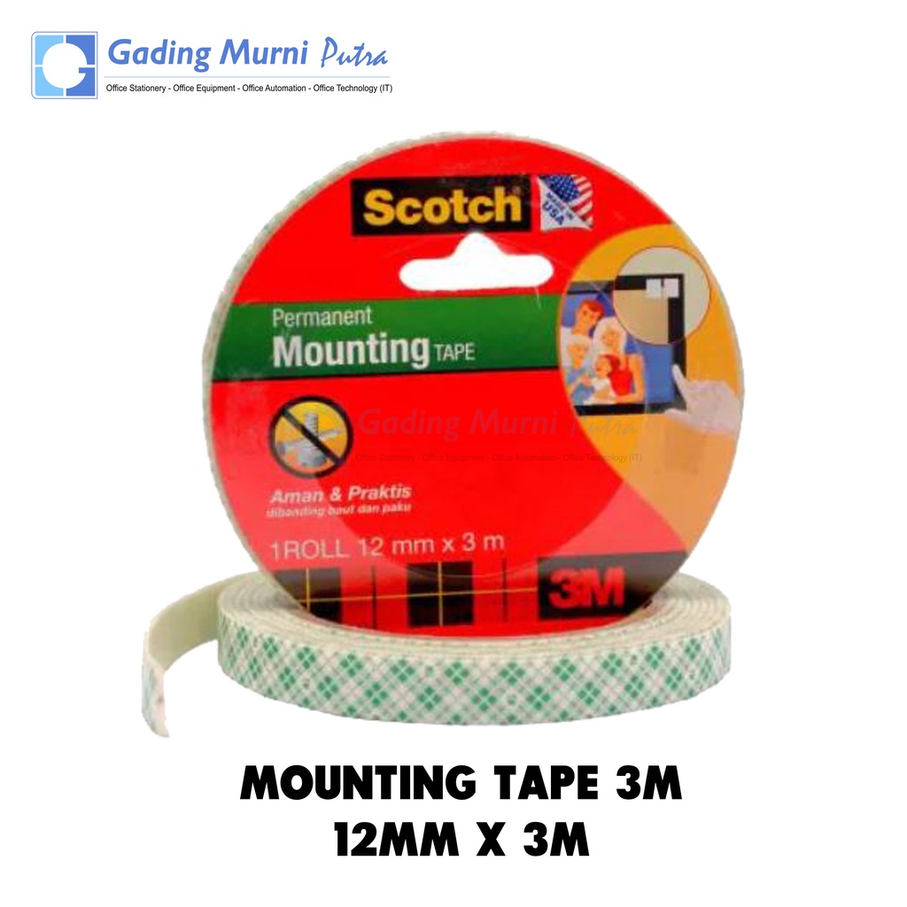 

Double Tape Scotch 3M Mounting tape Permanent 12MM X 3M