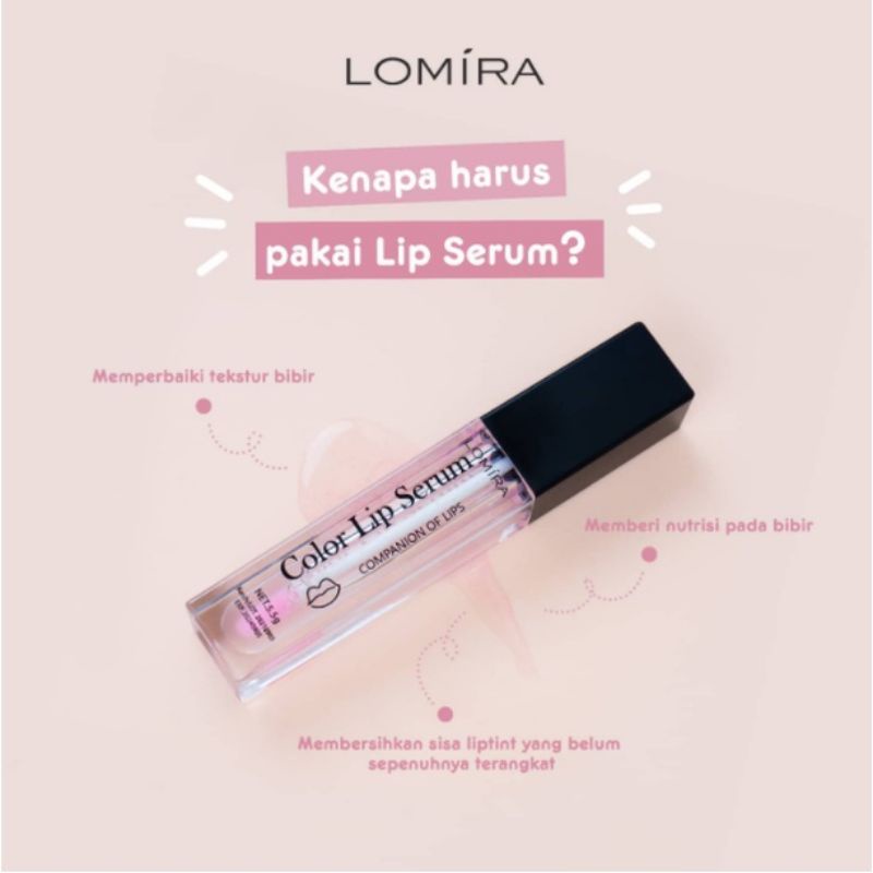 `ღ´ PHINKL `ღ´ Lomira Lip serum untuk bibir angkat sel kulit mati lipoil lipserum warna pink alami merona merah