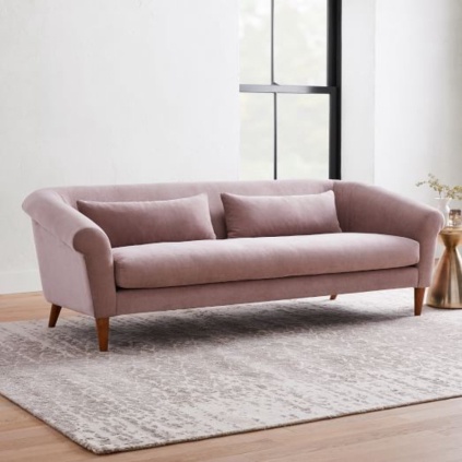 Sofa Tamu Modern Warna Pink Kursi Sofa Terbaru Model Lengkung