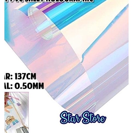 

Plastik Mika Lentur PVC Super Hologram Lebar 137cm / Tebal 0.50mm