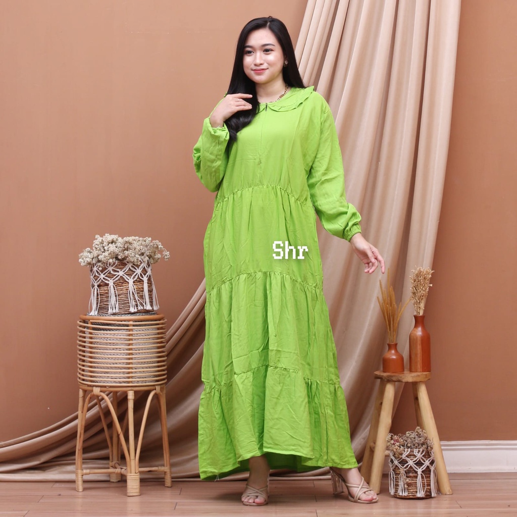 MIDI DRERSS RAYON PREMIUM LD 110 GAMIS  POLOS /MIDI DRESS SPOLOS.GAMIS POLOS