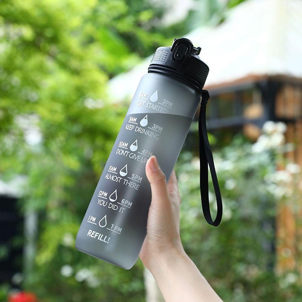 R-FLOWER 1000 ml Ketel Portable Outdoor Sport Warna Gradien Sepeda Cangkir Anti Bocor Air Minum 1L Water Cup