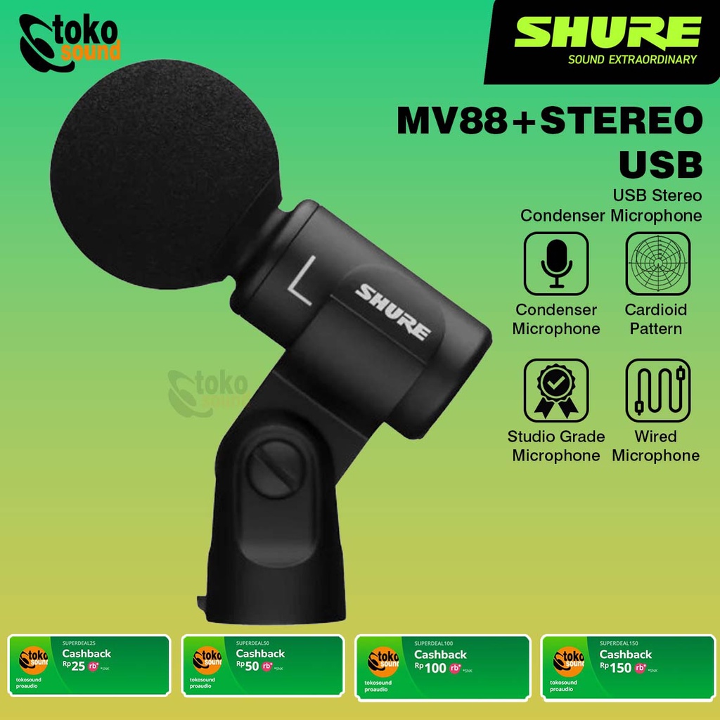 Shure MV88+ Stereo Condenser Microphone