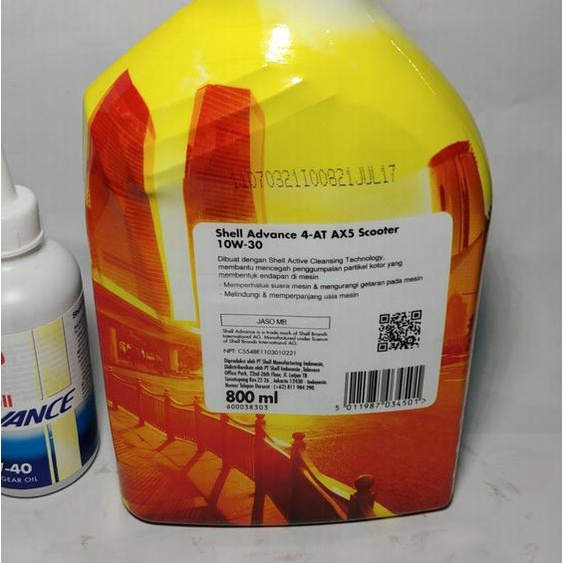 Oli Shell Ax5 Matic 0.8 L Dan Oli Gardan Shell