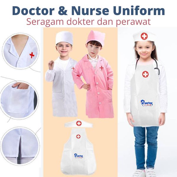 Jual Baju Profesi Dokter Anak Cosplay Karnaval Kids Doctor Uniform ...