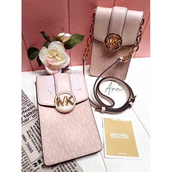 mk phone bag carmen powder blush small ns xbody