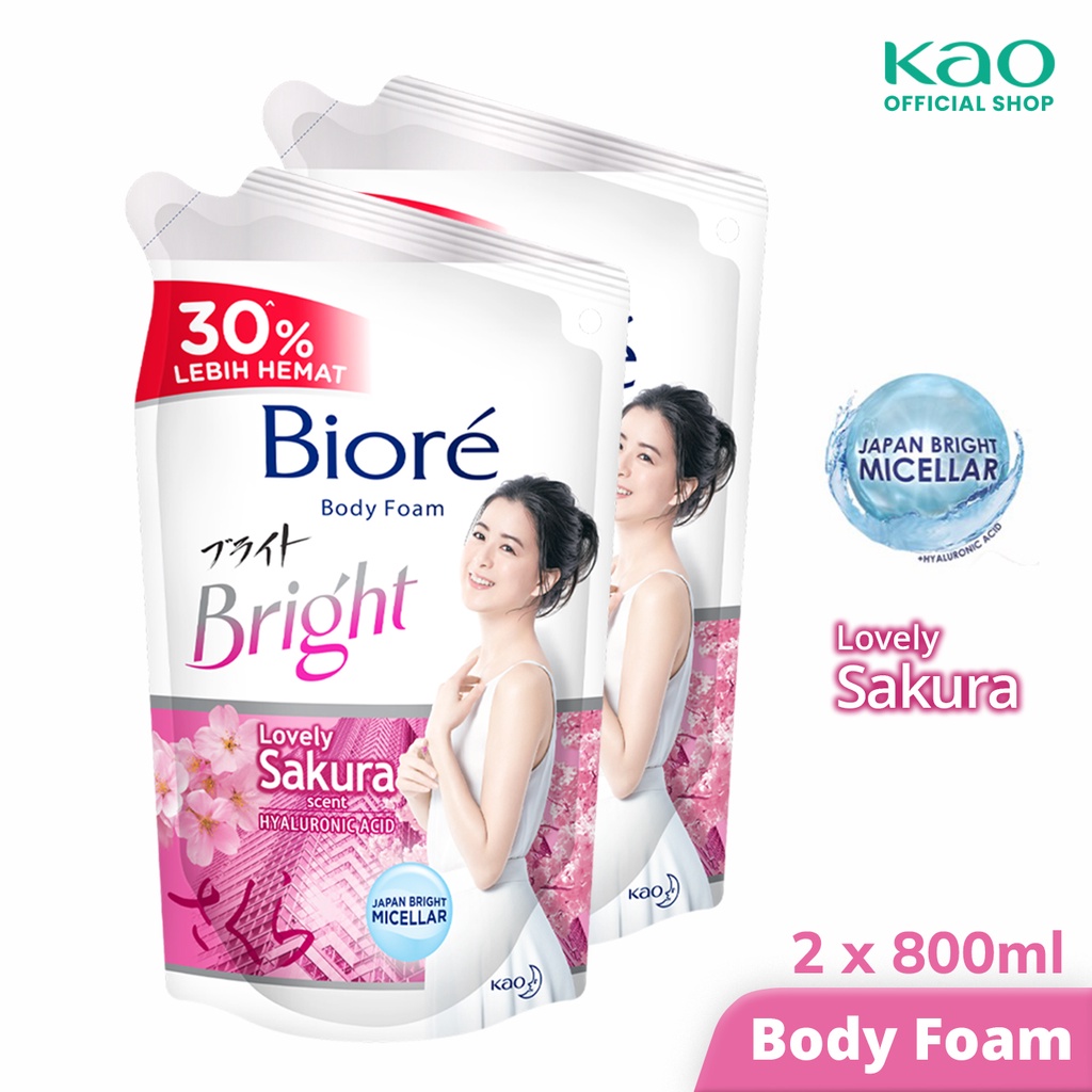 Jual Biore Bright Sabun Mandi Cair Pencerah Kulit Lovely Sakura