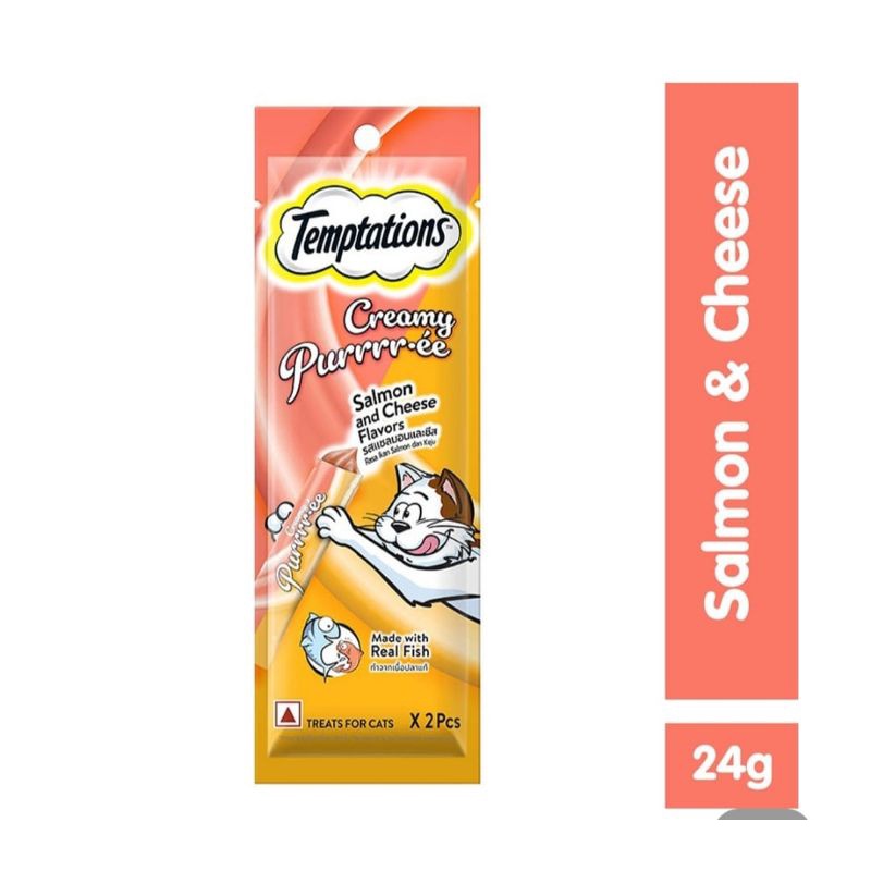 

temptations pure creamy salmon and cheese 24g