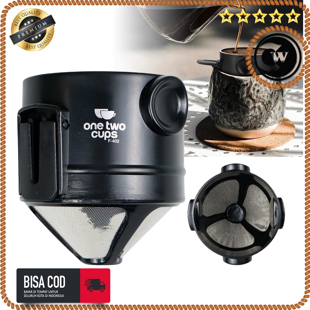 Dripper Kopi V60 Lipat Portable Saringan Kopi Teh Filter Penyaring Kopi Stainless Steel