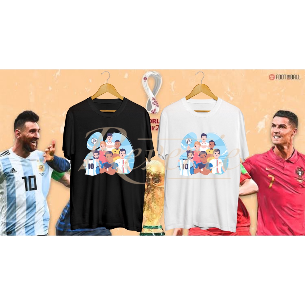 KAOS BAJU BOLA ALL STAR PIALA DUNIA MESSI RONALDO MBAPPE DEBRUYNE VANDIJK LEWANDOWSKI FIFA WORLD CUP