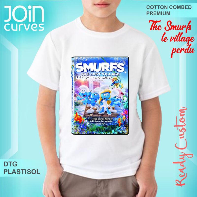 Kaos anak Smurf Village