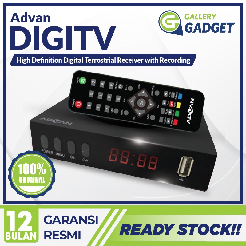 Jual Set Top Box Advan DV3 T2 STB Digipro Digitv Antena Converter TV