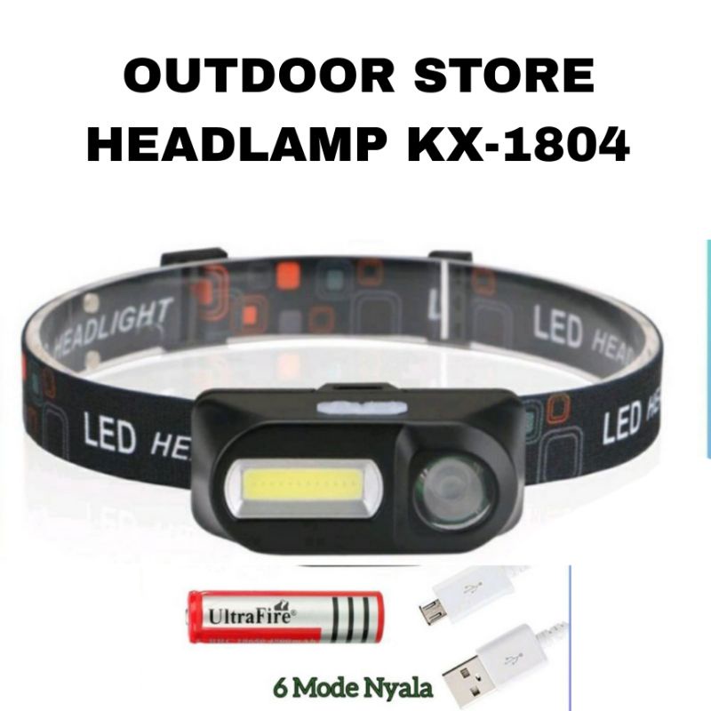 Senter Kepala Headlamp Flashlight Headlight / Senter memancing / senter camping