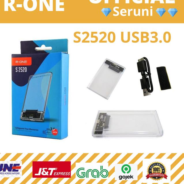 (SERUNI) ENCLOSURE HARDISK 2.5INCH R-ONE S2520 USB3.0 TRANSPARANT