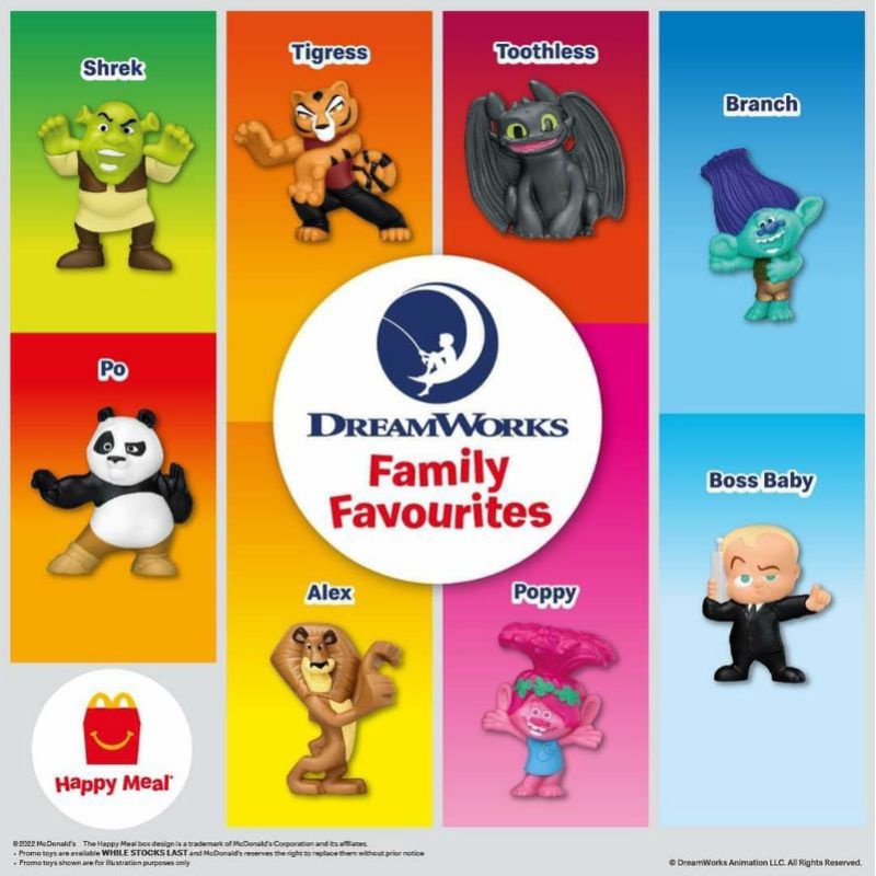 Mainan Happy Meal McD McDonalds Dreamworks 2022