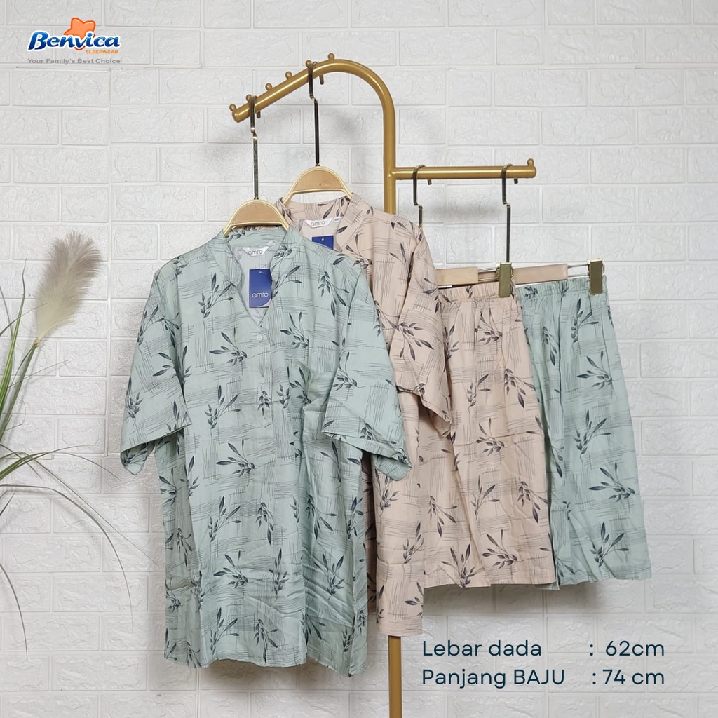 BAJU TIDUR SETELAN PENDEK KATUN RAYON JUMBO AMRO ADEM BANYAK MOTIF