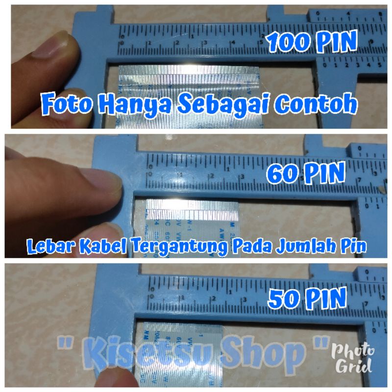 KABEL FLEKSIBEL SEARAH 60 50 40 30 20 10 PIN HALUS 0.5MM 13CM