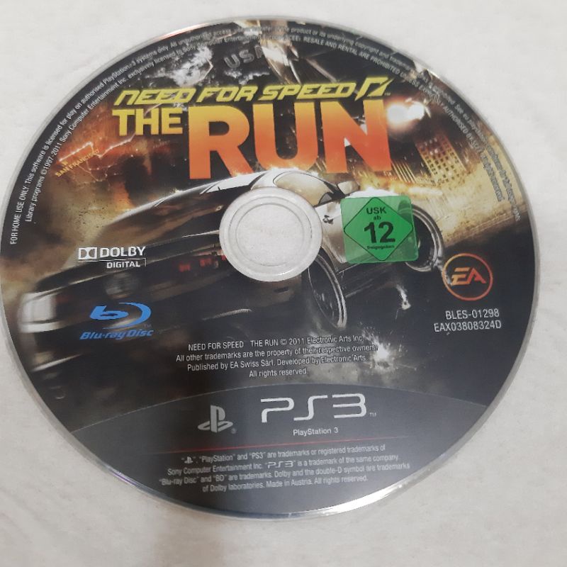 Kaset BD PS3 NFS RUN Se ken