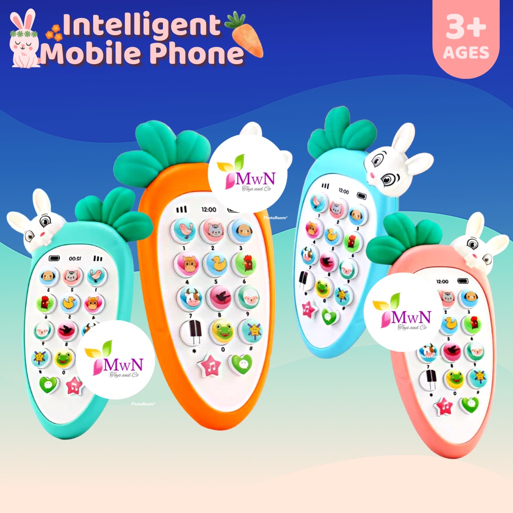 MWN Mainan Edukasi Bayi Intelligent Mobile Phone Rabbit Carrot No.8625A