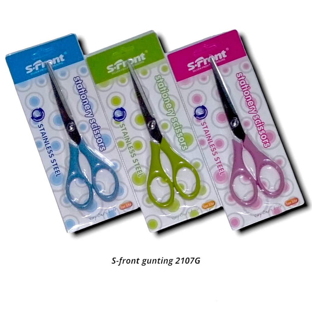 

GUNTING KERTAS STAINLESS SCISSORS S-FRONT 2107 BESAR WARNA BAGUS