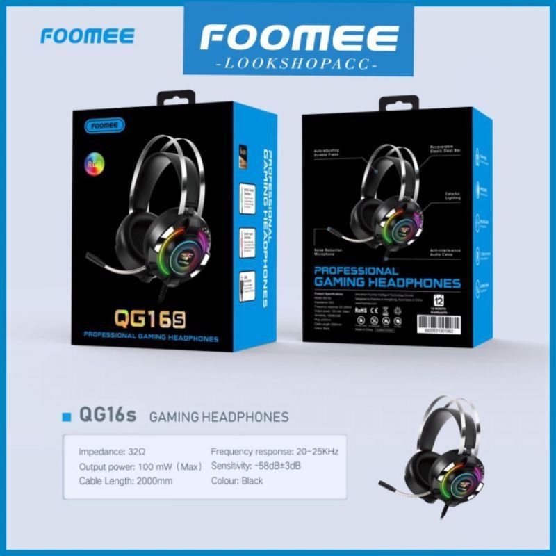 HEADSET FOOMEE PROFESIONAL GAMING ORI /EARPHONE/HEADPHONE (AZZAHRATOSERBA22)