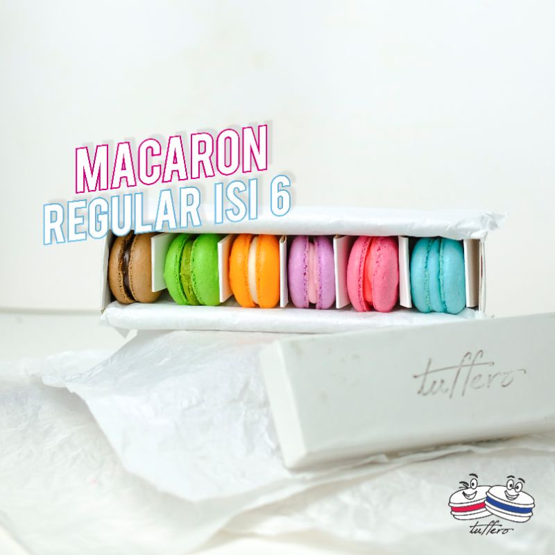 MACARON BESAR REGULER SPECIAL 1 BOX ISI 6 TEPUNG ALMOND ASLI