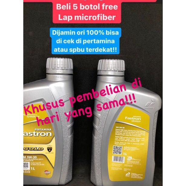 oli mesin pertamina fastron gold 1 liter ( dijamin ori)