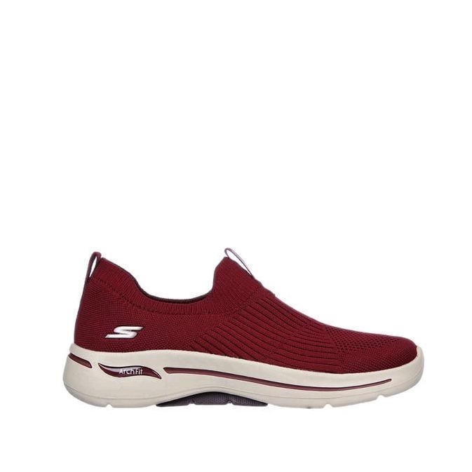 Skechers Go Walk Arch Fit Iconic Women's Slip On Shoes - Burgundy Original