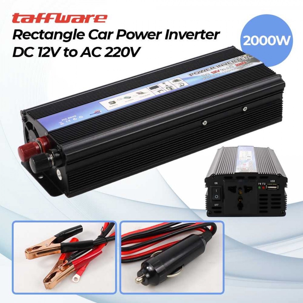 Power Inverter DC 12Volts to AC 220V 2000Watt Taffware PI2000