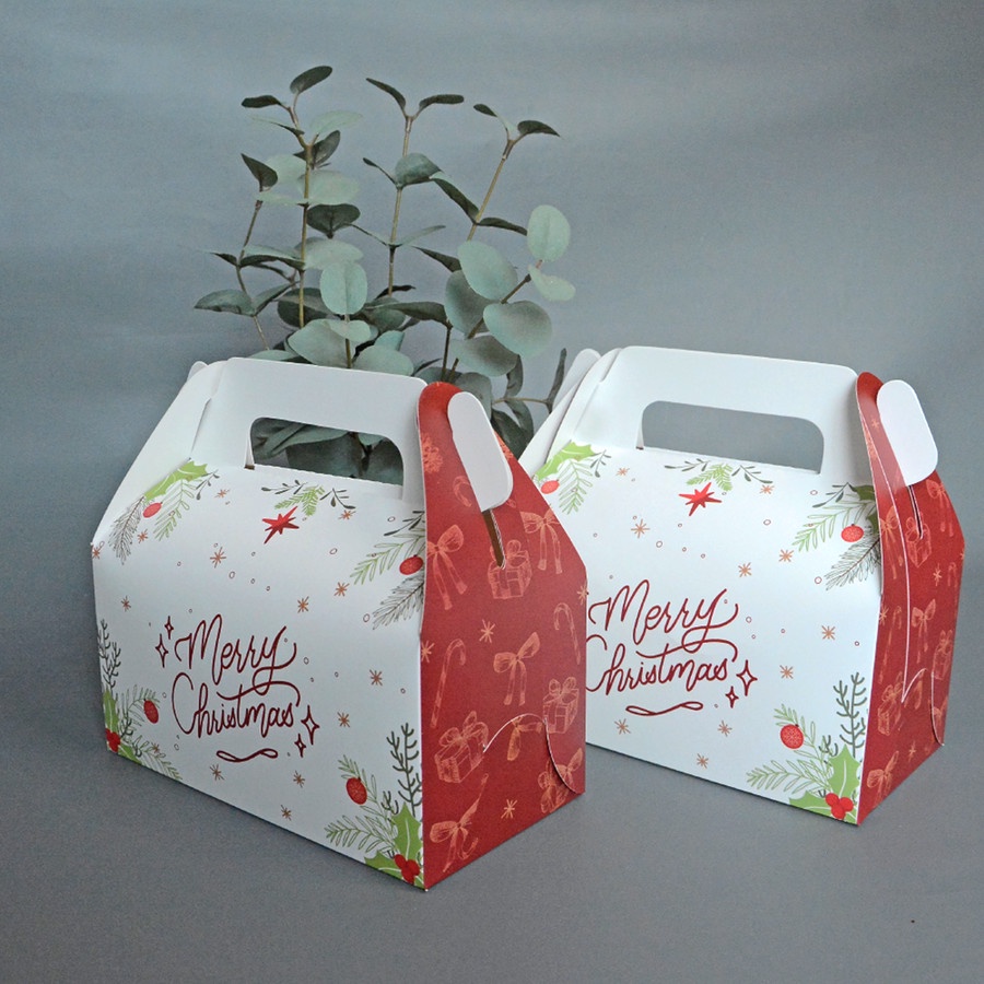 

5 pcs box jinjing edisi natal dus packaging hampers christmas kardus cake natal kemasan sift sovenir ukuran 22x11x11cm