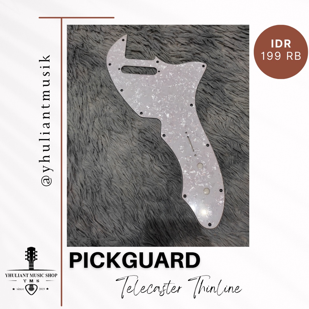 Pickguard Telecaster Thinline White Pearl