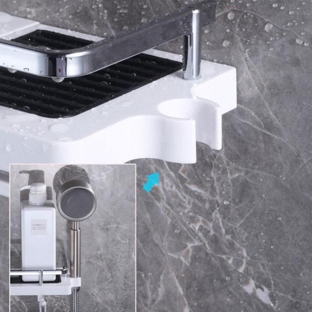 Solighter Shower Tempat Penyimpanan Organiser Kamar Mandi Shower Head Holder Tray Holder-Rak Aksesoris Storage Organiser