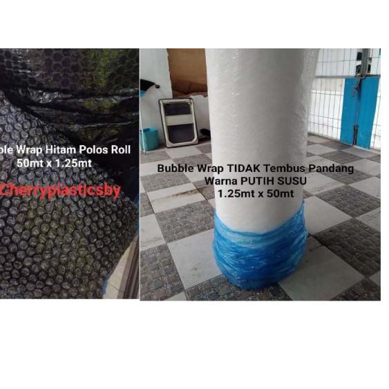 

PROMO Bubble Wrap bubble HITAM roll 125cmx50m plastik gelembung PEKAT - Bening 2.7KG