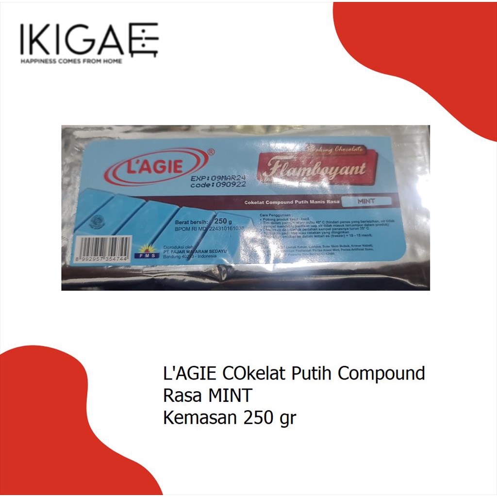 L'AGIE FLAMBOYANT COKLAT PUTIH COMPOUND ANEKA RASA KEMASAN 250 GR ALUM