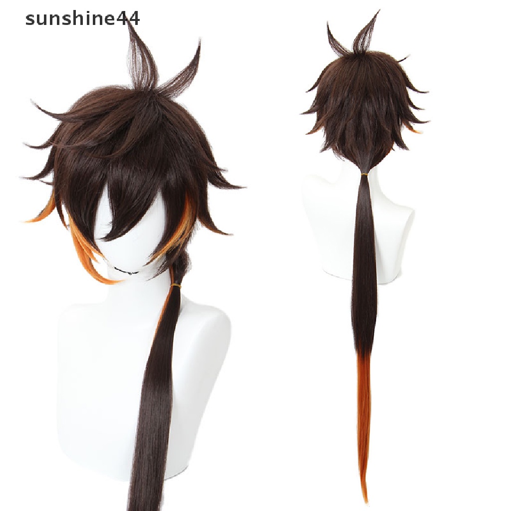 Sunshine wig / Rambut Palsu Dewasa Model Genshin Impact ZhongLi Untuk cosplay / Halloween / Karnaval / Pesta