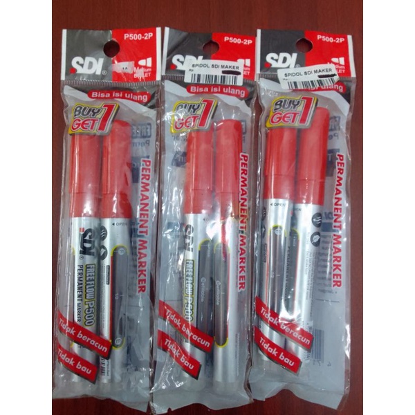 

spidol SDI marker merah harga per set