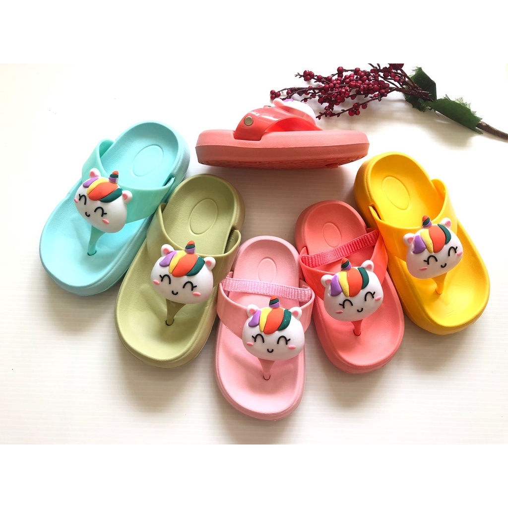 Sandal Jepit Anak Perempuan Import Usia 1 2 Tahun Motif Unicorn 2238-5