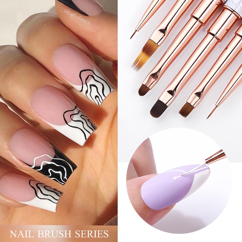 Pen Brush Liner Gambar Nail Art Akrilik UV Gel