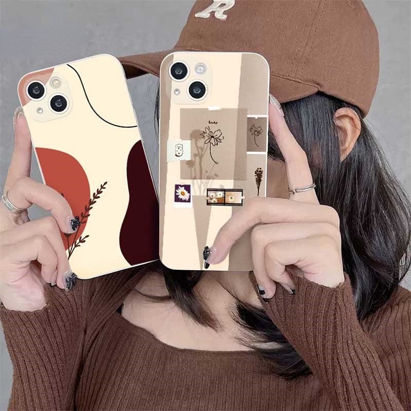 Casing Silikon OPPO A17 A57 2022 A77S A16 A16K A15 A54 A53 A12 A5S A7 A3S A11k A31 A52 A92 A94 A93 A37 F9 A1K Reno 7s 6f 5s Motif Bunga Daisy