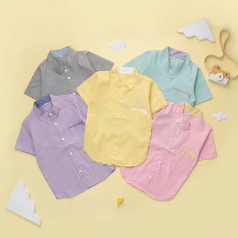 Kemeja Anak Laki laki KEKINIAN 7-12 TAHUN Bahan Katun Oxford Premium | Kemko Kemeja Anak Polos size junior 7-12 tahun Kemeja terbaru kekinian Anak Laki laki