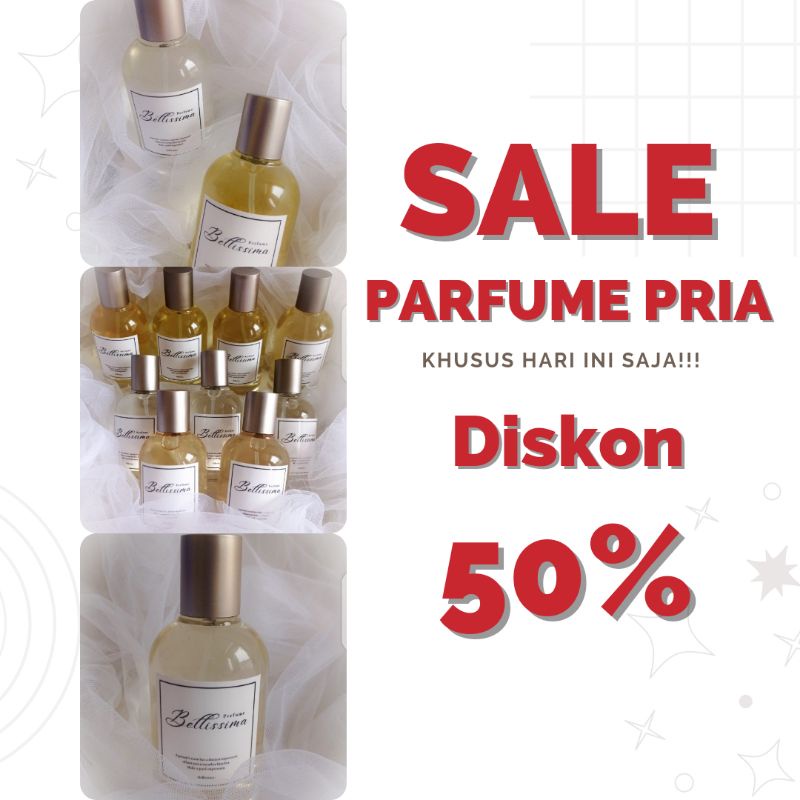 PARFUM Pria Unisex black ovium, Gio armani, Halloween man X, Bulgari man in black, Tous man sport, P