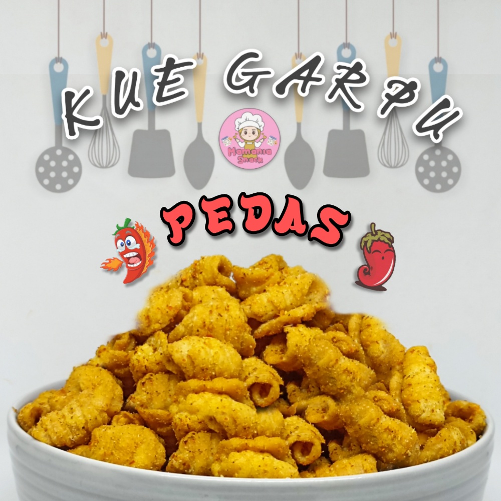

Kue Garpu Pedas / Kue Garpu/ Keripik Garpu/ Snack Garpu / Kue Kewuk / Kuwuk / Kue Garpu Mamania