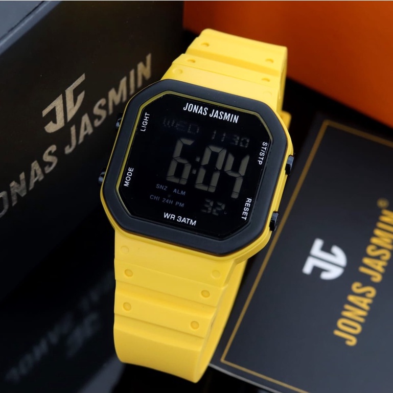 Jam tangan wanita Strap Karet Digital Jonas Jasmin Original Anti Air