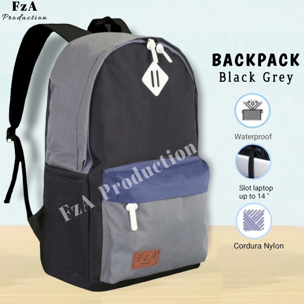 FzA Official - Tas Ransel Punggung Distro Casual Pria Wanita / Tas Ransel Laptop Backpack Original - BGF