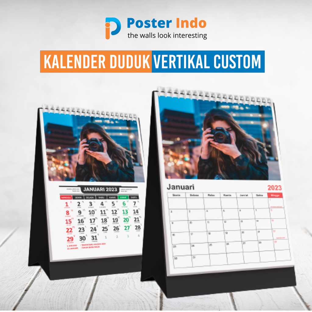 Jual Kalender Duduk Vertikal Custom Shopee Indonesia 1578